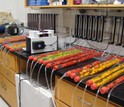 Compounds associated with flavor are collected and analyzed in the lab using gas chromatography.